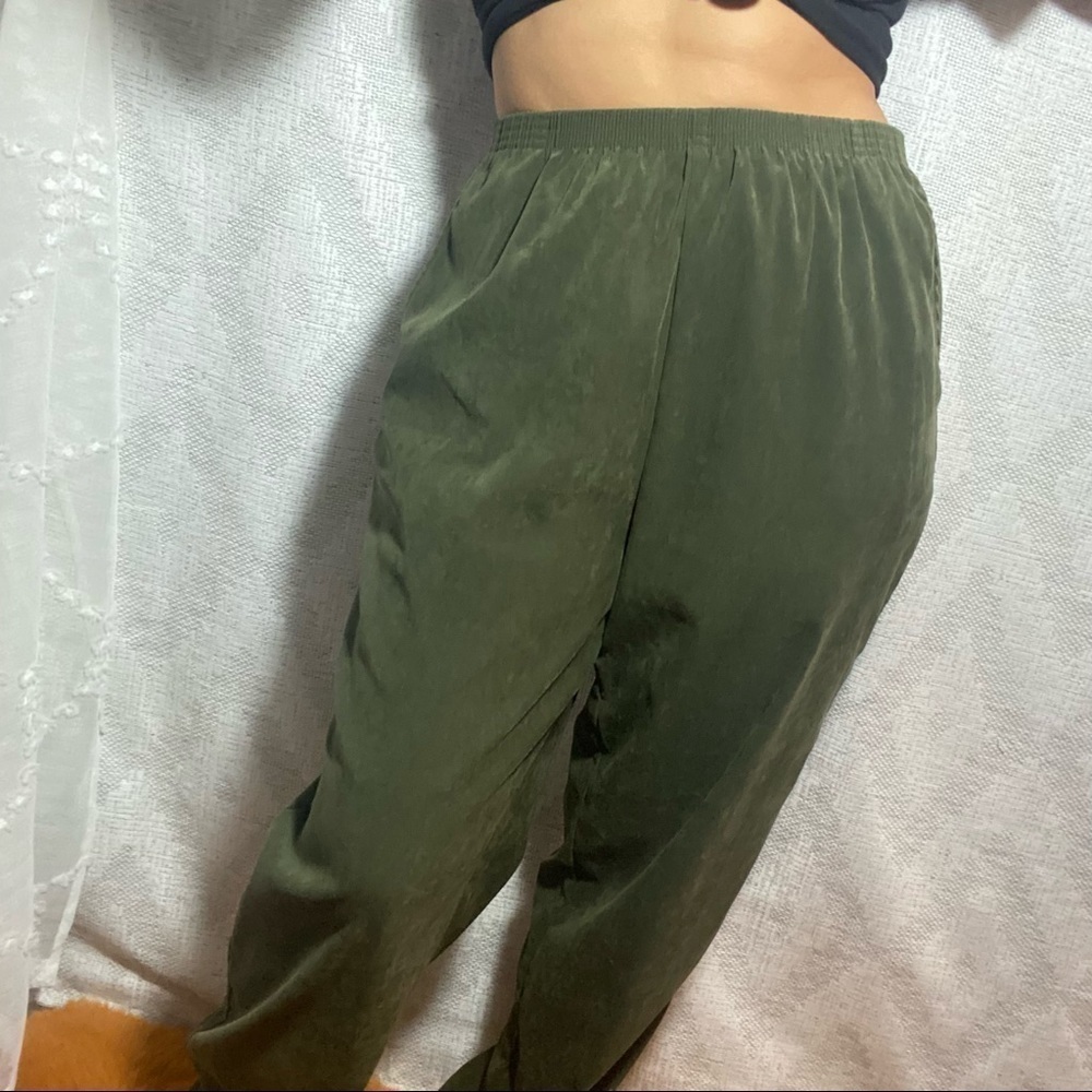 Vintage Teddi olive green high waisted trouser pants size 12
